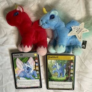 Neopets Uni Bundle, Plushies + Trading Cards